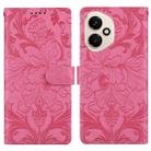 For Honor 400 Global 156.5mm Embossed Floral Pattern Leather Phone Case(Rose Red) - 1