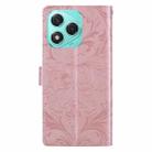 For Honor 400 Lite Global Embossed Floral Pattern Leather Phone Case(Pink) - 3