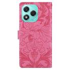 For Honor 400 Lite Global Embossed Floral Pattern Leather Phone Case(Rose Red) - 3