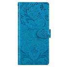 For Honor 400 Lite Global Embossed Floral Pattern Leather Phone Case(Blue) - 2