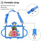 For Samsung Galaxy Tab A7 (2020) T500/T505 Cartoon Monkey Kids Tablet Shockproof EVA Protective Case with Holder & Shoulder Strap & Handle(Blue) - 2