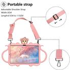 For Samsung Galaxy Tab A7 (2020) T500/T505 Cartoon Monkey Kids Tablet Shockproof EVA Protective Case with Holder & Shoulder Strap & Handle(Rose Gold) - 2