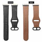 For Fitbit Versa 3 / 4 / Sense 2 Classic Buckle Genuine Leather Watch Band(Black) - 3