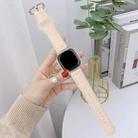 For Fitbit Versa 3 / 4 / Sense 2 Classic Buckle Genuine Leather Watch Band(Ivory White) - 2