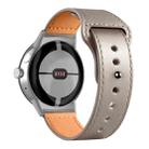 For Google Pixel Watch 3 45mm Reverse Buckle Genuine Leather Watch Band(Elephant Gray) - 3