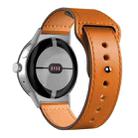 For Google Pixel Watch 3 45mm Reverse Buckle Genuine Leather Watch Band(Brown) - 3