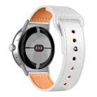 For Google Pixel Watch 3 45mm Reverse Buckle Genuine Leather Watch Band(White) - 3
