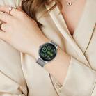 For Google Pixel Watch 3 45mm Reverse Buckle Genuine Leather Watch Band(Light Grey) - 2