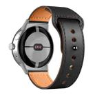For Google Pixel Watch 1 / 2 / 3 41mm Reverse Buckle Genuine Leather Watch Band(Black) - 3