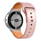 For Google Pixel Watch 1 / 2 / 3 41mm Reverse Buckle Genuine Leather Watch Band(Pink) - 3