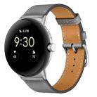For Google Pixel Watch 3 45mm Fashionable Genuine Leather Watch Band(Grey) - 1