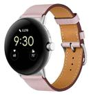 For Google Pixel Watch 3 45mm Fashionable Genuine Leather Watch Band(Light Pink) - 1