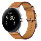 For Google Pixel Watch 3 45mm Fashionable Genuine Leather Watch Band(Brown) - 1