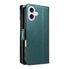 For iPhone 17 Multi Card Wallet Leather Phone Case with Strap(Green) - 3