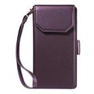 For iPhone 17 Multi Card Wallet Leather Phone Case with Strap(Purple) - 2