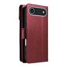 For iPhone 17 Air Multi Card Wallet Leather Phone Case with Strap(Red) - 3