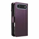 For iPhone 17 Air Multi Card Wallet Leather Phone Case with Strap(Purple) - 3