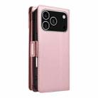 For iPhone 17 Pro Multi Card Wallet Leather Phone Case with Strap(Rose Gold) - 3