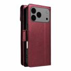 For iPhone 17 Pro Max Multi Card Wallet Leather Phone Case with Strap(Red) - 3