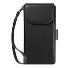 For iPhone 17 Pro Max Multi Card Wallet Leather Phone Case with Strap(Black) - 2