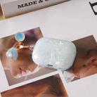 For AirPods Pro 2  Shell Texture Pearl Hanging Buckle Earphone Case(Light Blue) - 2