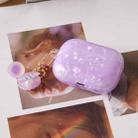 For AirPods Pro 2  Shell Texture Pearl Hanging Buckle Earphone Case(Light Purple) - 2
