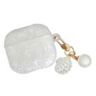 For AirPods 3 Shell Texture Pearl Hanging Buckle Earphone Case(Colorful) - 1