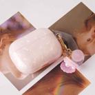 For AirPods Pro Shell Texture Pearl Hanging Buckle Earphone Case(Pink) - 2