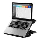 NUOXI N2 8-level Adjustable Laptop Holder, without Turntable(Black) - 1