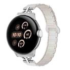 22mm D-shaped Tri-beads Magnetic Silicone Watch Band(Starlight) - 1