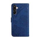For Samsung Galaxy M36 5G Skin Feel Butterfly Embossed Flip Leather Phone Case(Blue) - 3