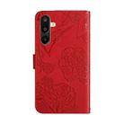 For Samsung Galaxy M36 5G Skin Feel Butterfly Embossed Flip Leather Phone Case(Red) - 3