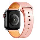 For Apple Watch 46mm / 49mm / 45mm / 44mm Reverse Buckle Genuine Leather Watch Band(Pink) - 3