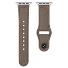For Apple Watch 46mm / 49mm / 45mm / 44mm Reverse Buckle Genuine Leather Watch Band(Dark Grey) - 2