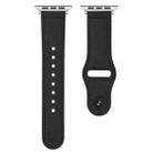 For Apple Watch 42mm / 41mm / 40mm / 38mm Reverse Buckle Genuine Leather Watch Band(Black) - 2