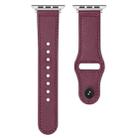 For Apple Watch 42mm / 41mm / 40mm / 38mm Reverse Buckle Genuine Leather Watch Band(Wine Red) - 2