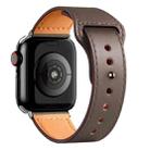 For Apple Watch 42mm / 41mm / 40mm / 38mm Reverse Buckle Genuine Leather Watch Band(Coffee) - 3