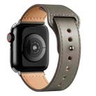 For Apple Watch 42mm / 41mm / 40mm / 38mm Reverse Buckle Genuine Leather Watch Band(Dark Grey) - 3