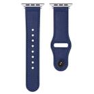 For Apple Watch 42mm / 41mm / 40mm / 38mm Reverse Buckle Genuine Leather Watch Band(Midnight Blue) - 2