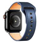 For Apple Watch 42mm / 41mm / 40mm / 38mm Reverse Buckle Genuine Leather Watch Band(Midnight Blue) - 3