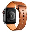 For Apple Watch 42mm / 41mm / 40mm / 38mm Reverse Buckle Genuine Leather Watch Band(Brown) - 3
