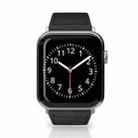 For Apple Watch 46mm / 49mm / 45mm / 44mm Reverse Buckle Litchi Genuine Leather Watch Band(Black) - 2