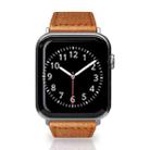For Apple Watch 46mm / 49mm / 45mm / 44mm Reverse Buckle Litchi Genuine Leather Watch Band(Brown) - 2