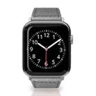 For Apple Watch 42mm / 41mm / 40mm / 38mm Reverse Buckle Litchi Genuine Leather Watch Band(Grey) - 2