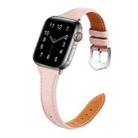 For Apple Watch 42mm / 41mm / 40mm / 38mm Small Waist Drop Buckle Genuine Leather Watch Band(Pink) - 2
