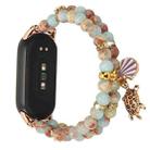 For Xiaomi Smart Band 10 / 9 / 8 Dual Row Beaded Chain Watch Band(Ocean Blue) - 2