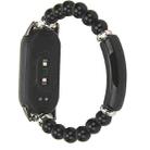 For Xiaomi Smart Band 10 / 9 / 8 Large Beaded Bracelet Watch Band(Black Agate Beads) - 2