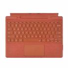 For MicroSoft Surface Pro 9 / 10 / 11 / 12 Single Color Backlight Tablet Bluetooth Keyboard with Touch Pad(Red) - 2