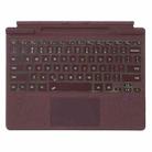 For MicroSoft Surface Pro 9 / 10 / 11 / 12 Single Color Backlight Tablet Bluetooth Keyboard with Touch Pad(Wine Red) - 1