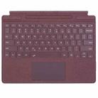 For MicroSoft Surface Pro 9 / 10 / 11 / 12 Single Color Backlight Tablet Bluetooth Keyboard with Touch Pad(Wine Red) - 2